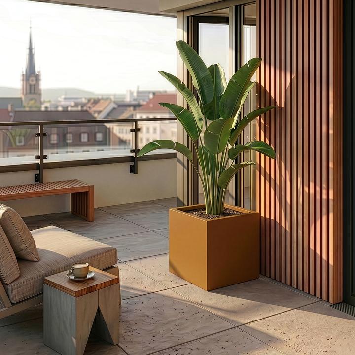 Produktbild Casa.Pro Pflanzkübel Vaargel 60x60x60 cm verzinkter Stahl Braun