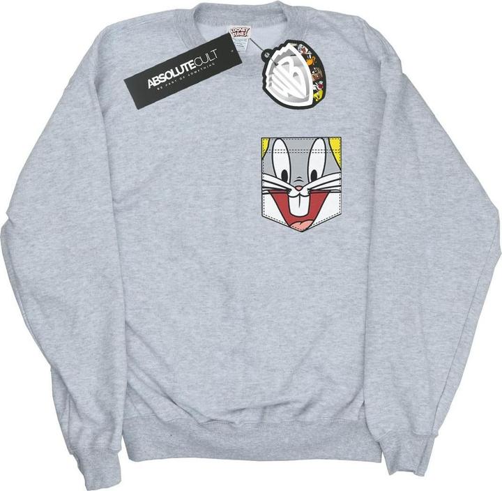 Immagine prodotto Looney Tunes Bugs Bunny Face Faux Pocket Felpa Ragazzi (128)