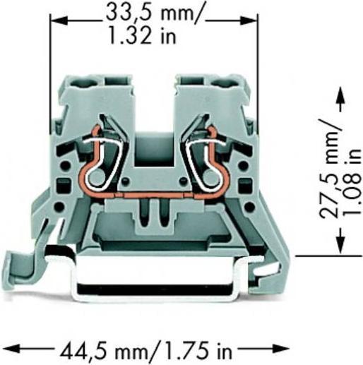 Produktbild Wago Reihenklemme grau 2.5mm²