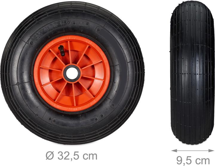 Image du produit Relaxdays Roue de brouette caoutchouc, 200 kg