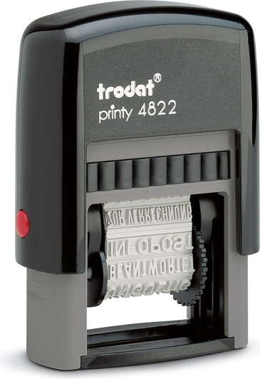 Actual product image Trodat Mehrtextstempel F 4822F-EK-SC 4mm