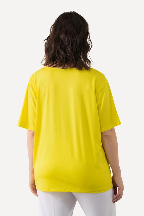 Produktbild Ulla Popken T-Shirt, Lyocell, Wasserfall-Ausschnitt, Halbarm (50, 52)