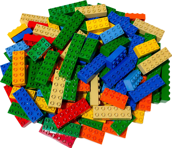 Produktbild LEGO Duplo Steine Bausteine 2x4, 2x6, 2x8 gemischt - NEU! Menge 100x