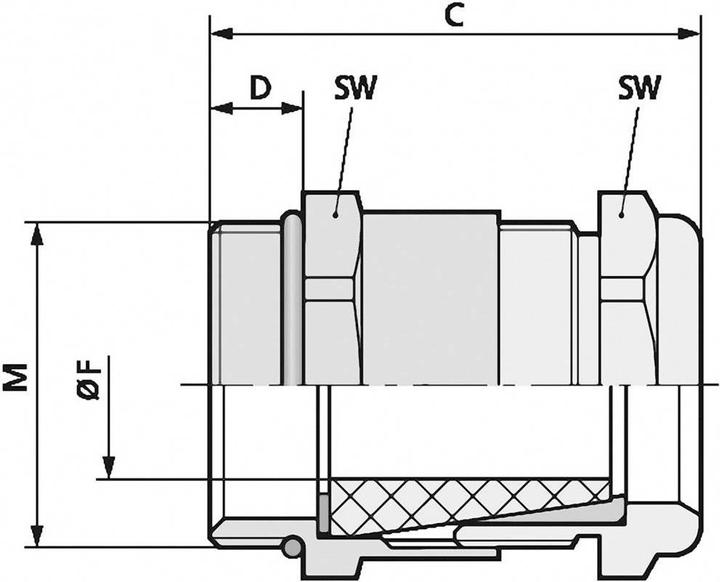 Produktbild Lapp Kabelverschraubung M25 Messing