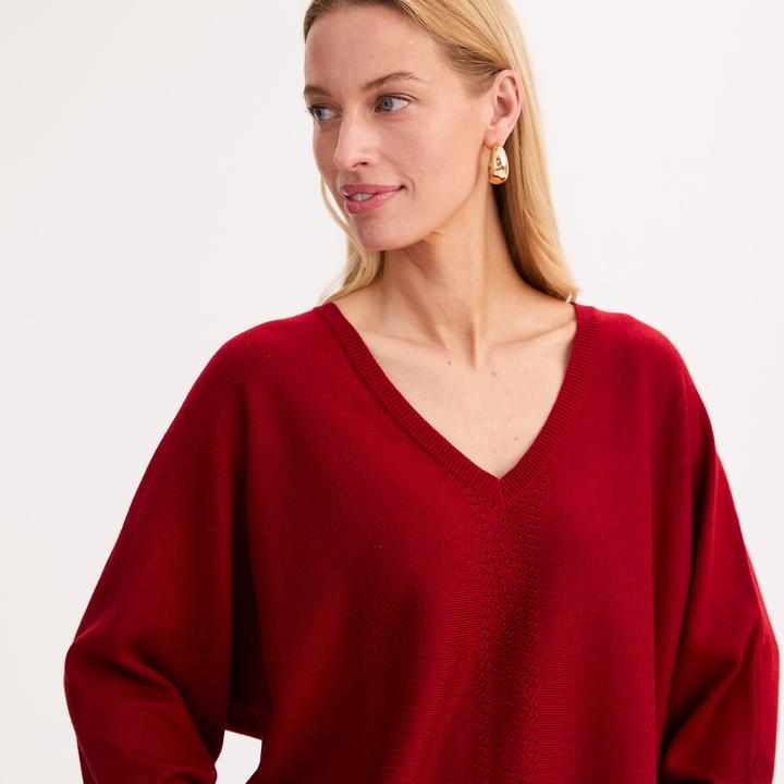 Image du produit Anne Weyburn V-Ausschnitt-Pullover aus Feinstrick (XL)