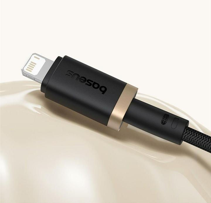 Actual product image Baseus Dura fast charging cable type A to IP 2.4A black gold (1 m, USB 2.0)
