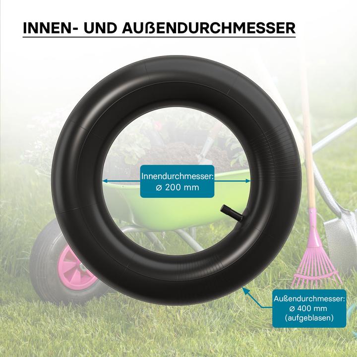 Produktbild Wiltec Standard Schlauch Reifen 4.00-8 160kg Ventil TR87 Schubkarre Sackkarre