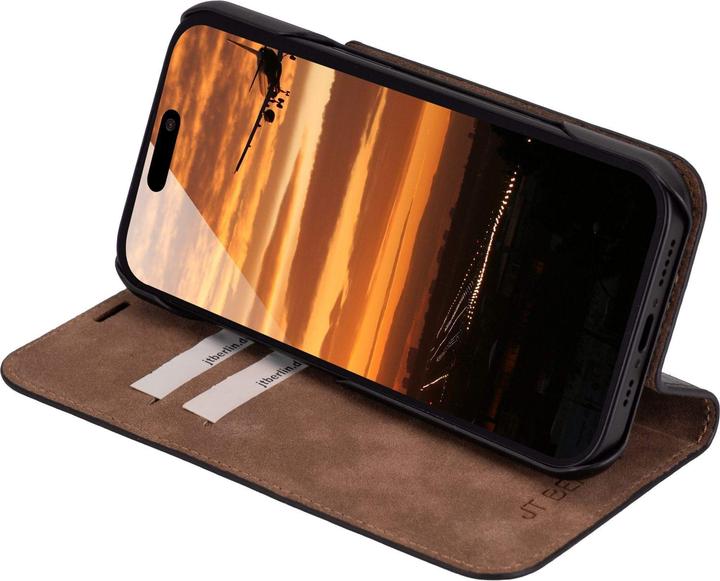 Actual product image JT Berlin Genuine leather BookCase Tegel for Apple iPhone 17 black (Apple iPhone 17)
