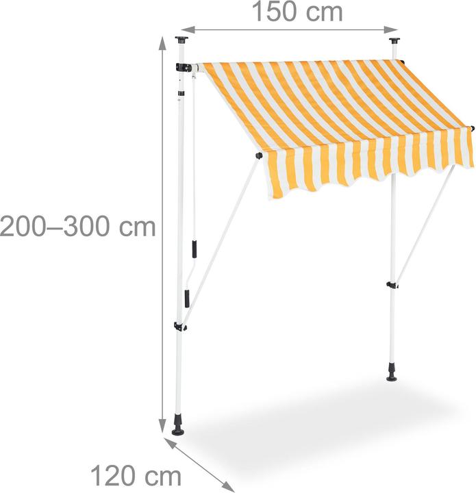 Produktbild Relaxdays Klemmmarkise (1.50 m)