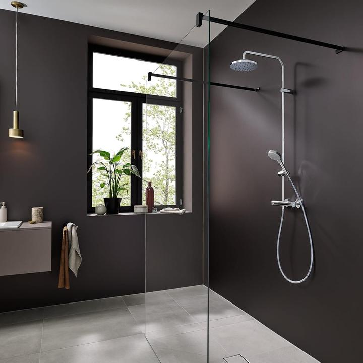 Actual product image hansgrohe Vernis Blend shower system 200 1 spray type water-saving with thermostat