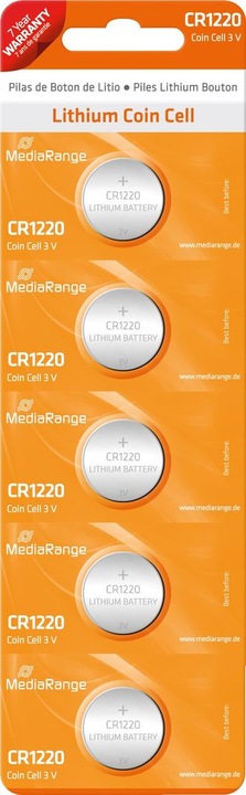 Produktbild MediaRange Knopfzellen CR1220 3V (5 Stk., CR1220, 40 mAh)