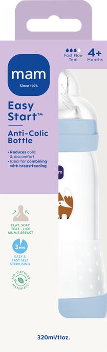 Actual product image MAM - Easy Start Anti-Colic Bottle - Blue - 320ml (320 ml)