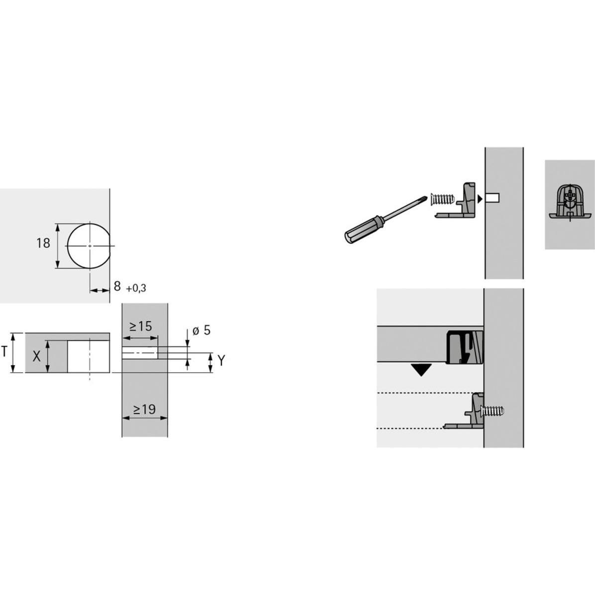 Thumbnail - Hettich, Baubeschläge + Holzverbinder, Tablarverbinder (Verbindungsbeschlag, 1 Stk.)