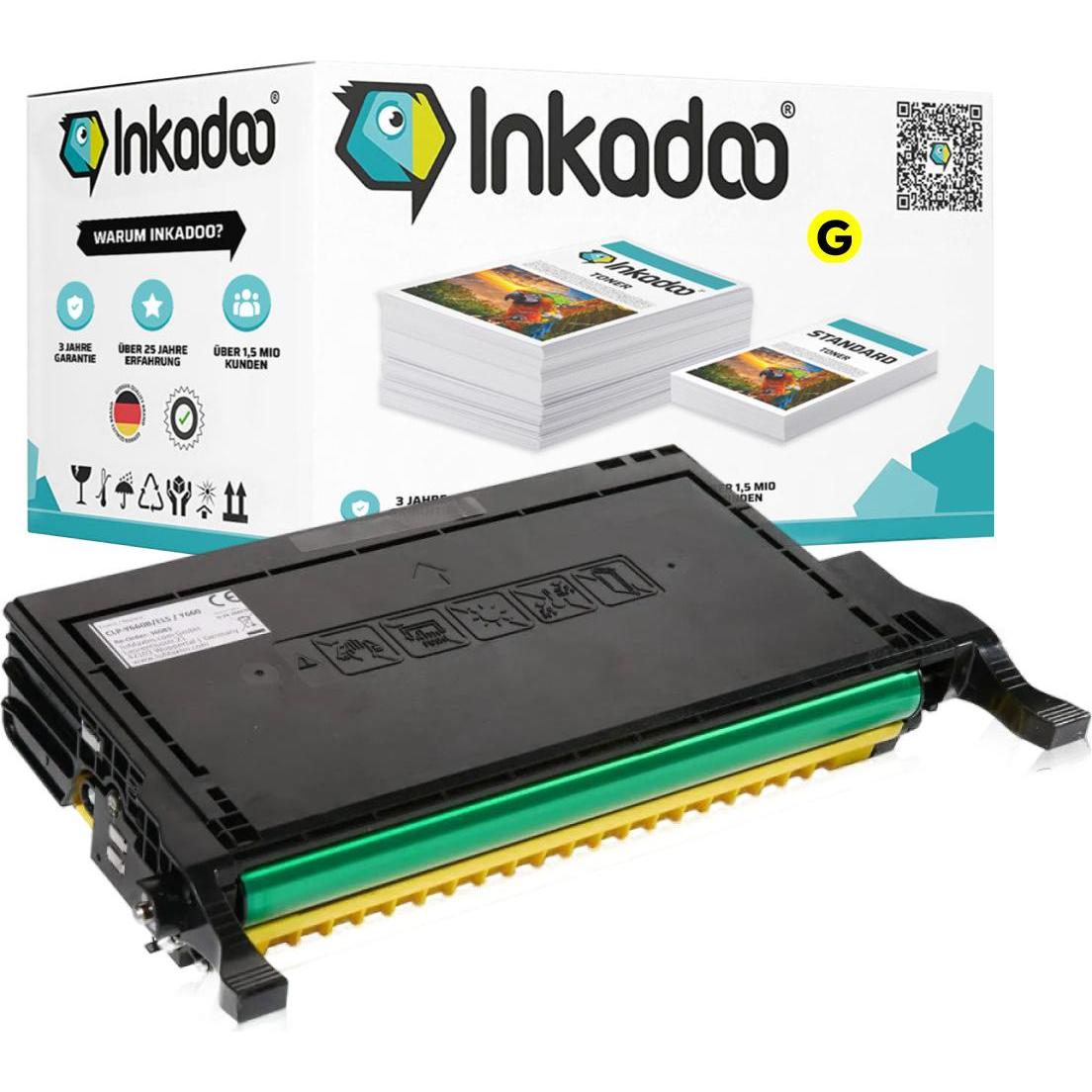 Inkadoo, Toner, Toner kompatibel zu Samsung CLP-Y660B/ELS / Y660 Toner, gelb Gelb (Y)
