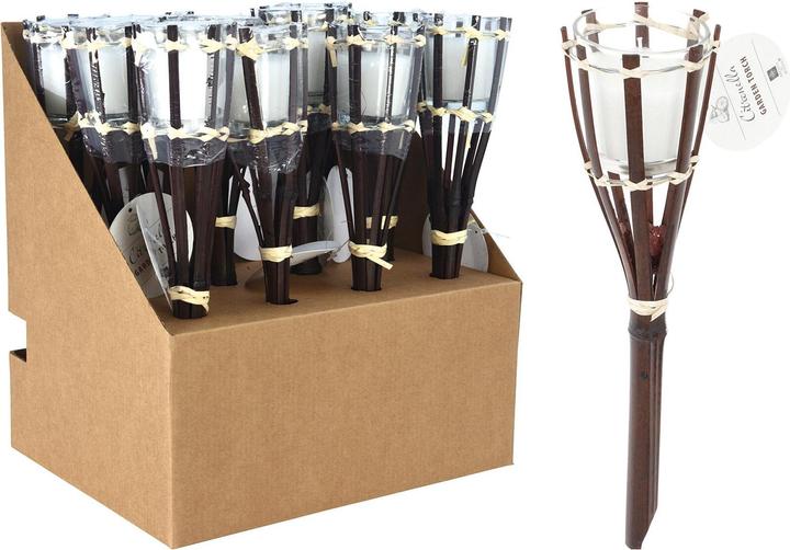 Actual product image Garden torch wax bamboo 30cm