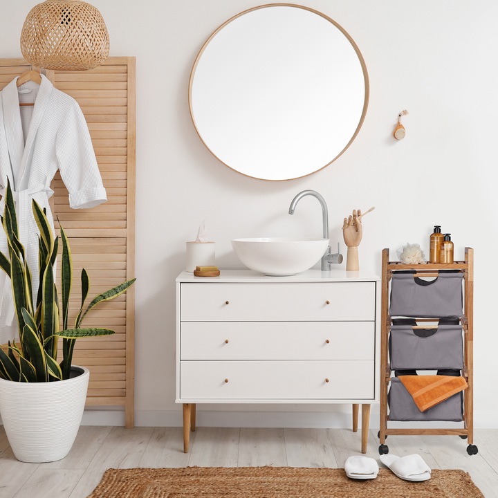 Actual product image Relaxdays Bathroom shelf (43.5 x 33.5 x 96 cm)