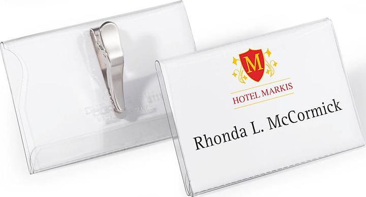 Produktbild Durable Hartfolien-Namensschilder mit Krokoklemme