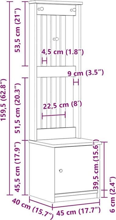 Image du produit vidaXL Garderobenständer