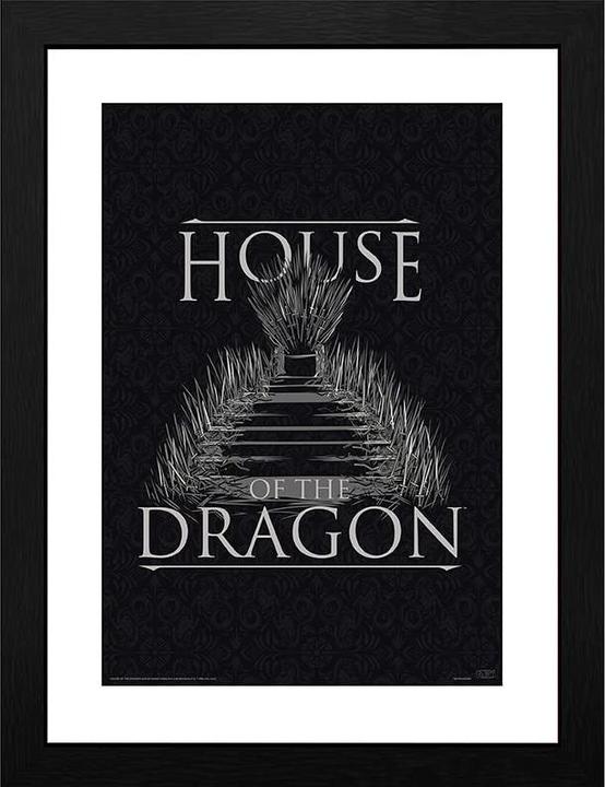 Actual product image GB Eye House of the Dragon Framed Print Cornice Iron Throne
