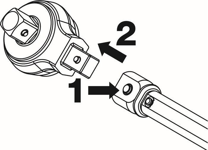 Actual product image HAZET Insert reversible ratchet for bits 6408 ∙ Insert square 9 x 12 mm ∙ Hexagon, hollow 6.3 (1/4 …
