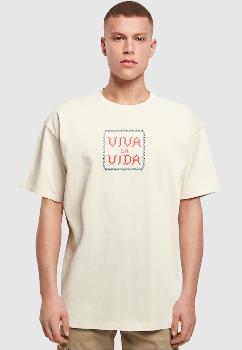 Produktbild Merchcode Frida Kahlo - Pixels viva la vida Heavy Oversize Tee - 118083 (S)