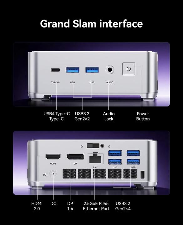 Immagine prodotto NiPoGi Mini PC Hyper H2 mit Core i7-13620H und Windows 11 Pro (1024 GB, 32 GB, Intel Core i7-13620H, Grafica Intel UHD)