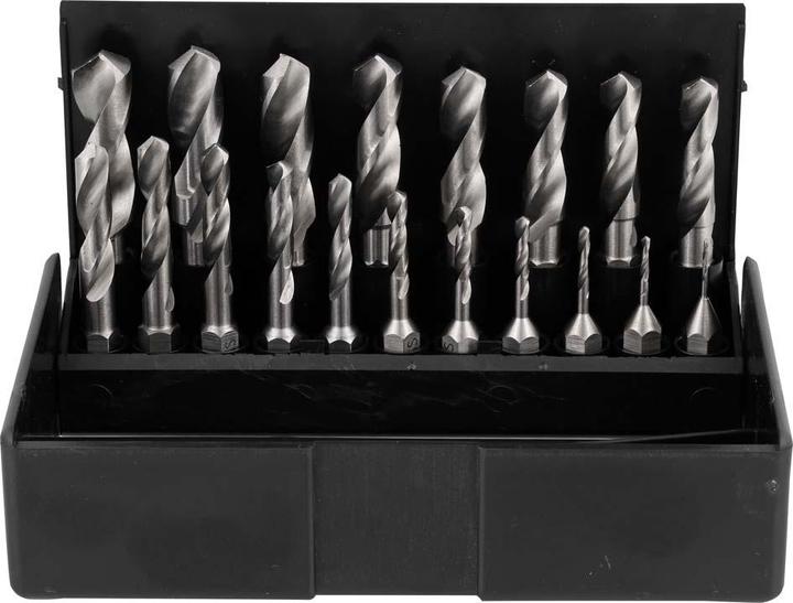 Produktbild Völkel Spiralbohrersatz HSS-G (1 mm, 1.5 mm, 2 mm, 2.5 mm, 3 mm, 3.5 mm, 4 mm, 4.5 mm, 5 mm, 5.5 mm, 6 mm, 6.5 mm, 7 mm, 7.5 mm, 8 mm, 8.5 mm, 9 mm, 9.5 mm, 10 mm)