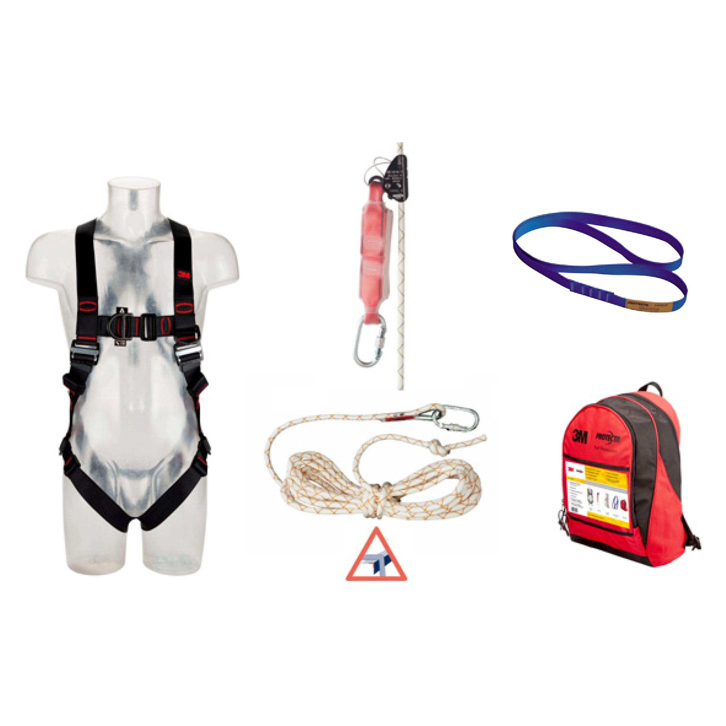 3M, Valbeveiliging, Valbeveiligingsset Voor Dakdekkers (Valbeveiliging, Veiligheidsharnas, 140 kg)