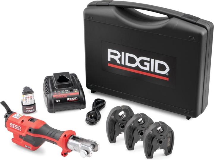Image du produit Ridgid RIDGE TOOL sertisseuse RP 115 V15-22-28 1x batterie 12V 2,5Ah, chargeur, coffret