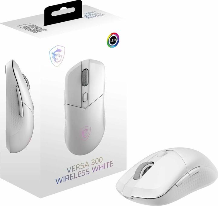 Actual product image MSI Versa 300W White Gaming Maus S12-4301440-CLA (S12-4301440-CLA) (Cable, Wireless)