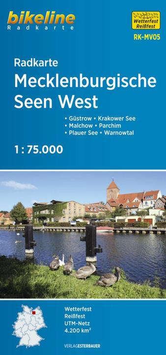 Produktbild Bikeline Radkarte Deutschland Mecklenburgische Seen West 1 : 75 000