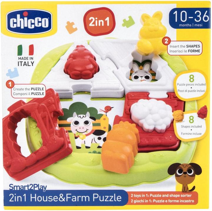 Image du produit Chicco Puzzle Maison 2 En 1 (8 pièces)
