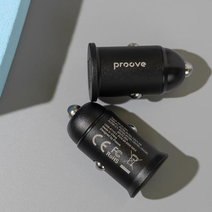 Immagine prodotto Proove Car Charger Tiny Power Pro 65W (Type-C + USB) black