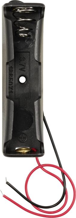 Immagine prodotto Tru Components TC-13220688 Batteriehalter 1x 18650 Kabel (L x B x H) 76 x 21 x 1