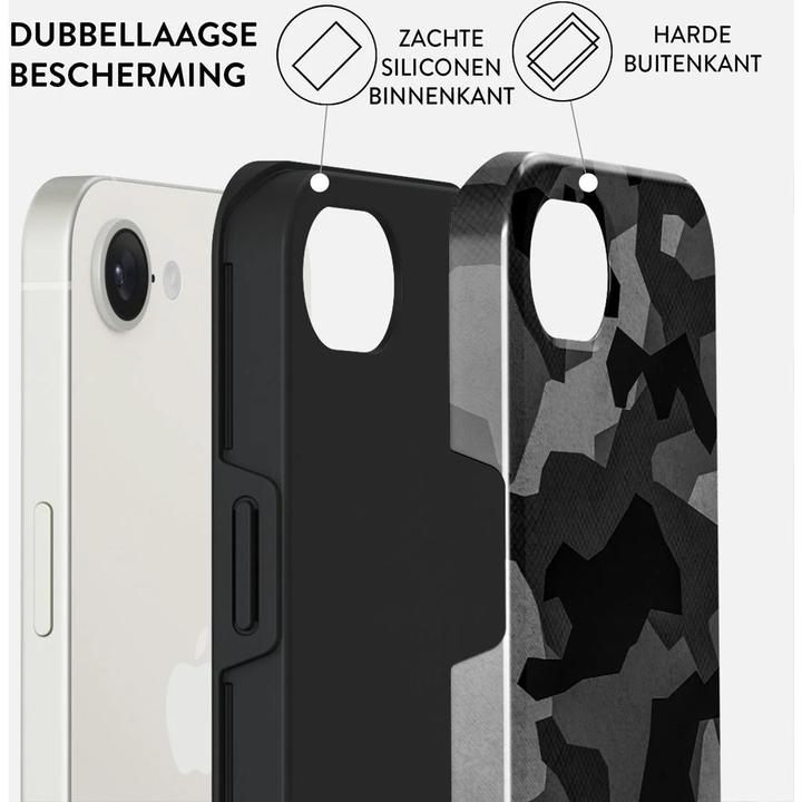 Produktbild Burga Tough Case Apple iPhone 16e - Night Black Camo (Apple iPhone 16e)