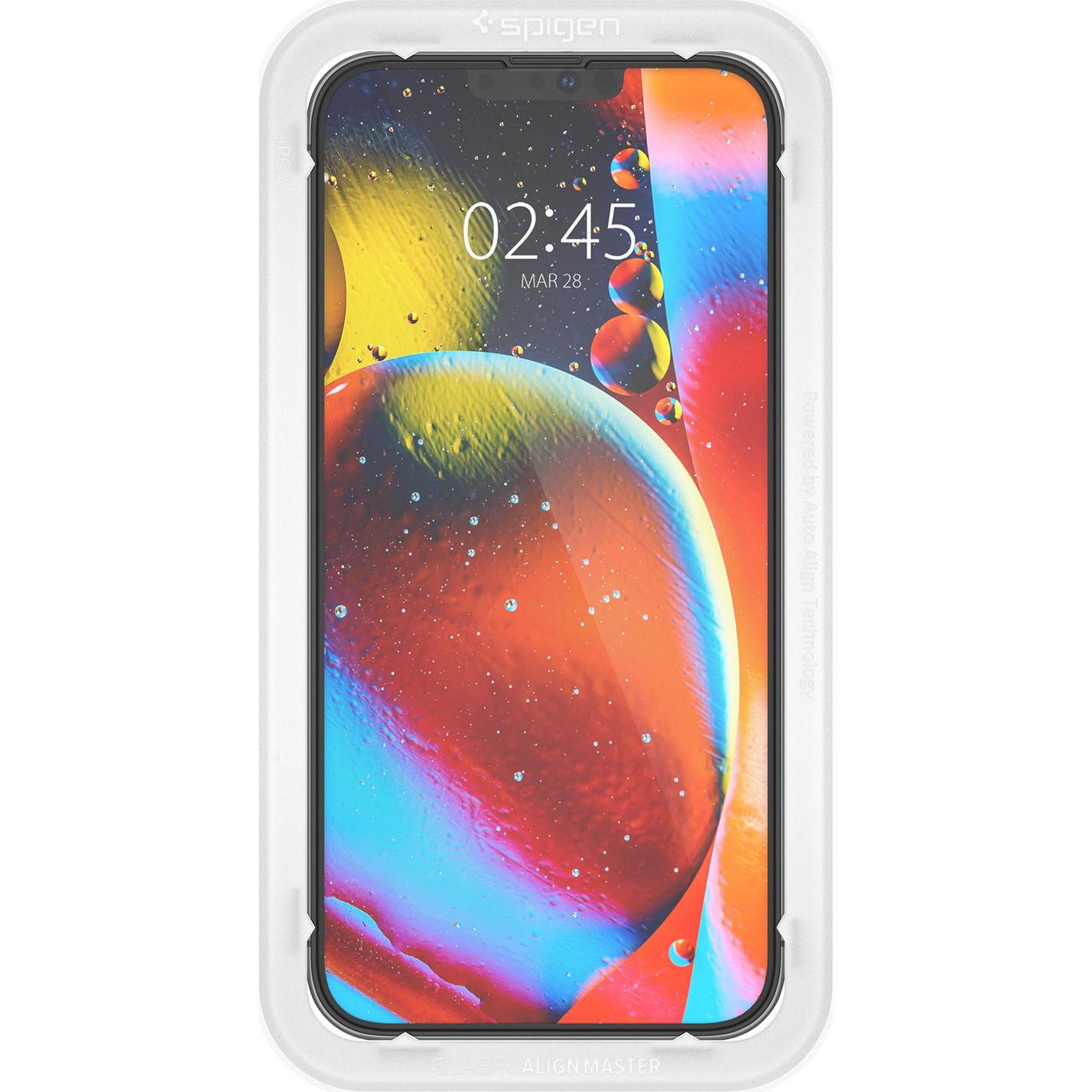 Spigen tempered glass ALM Glass FC 2-pack for iPhone 13 Pro Max black (2 Stück, Apple iPhone 13 Pro Max, Apple iPhone 14...