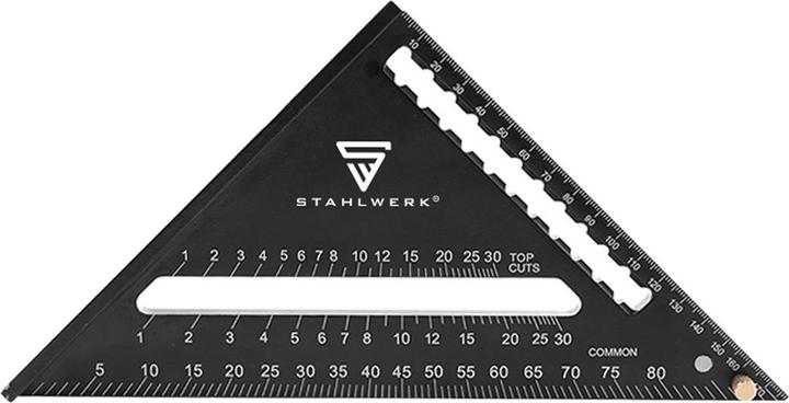 Image du produit Stahlwerk Triangle d'angle avec butée Equerre en aluminium Equerre de charpentier