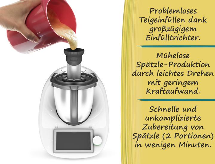 Produktbild Wundermix Mixle Spätzleaufsatz V2 kompatibel mit Thermomix TM6 TM5 & TM31