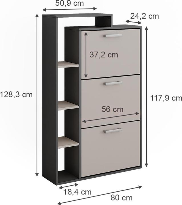 Produktbild Vicco Orlando (80 x 24.20 x 128.30 cm)
