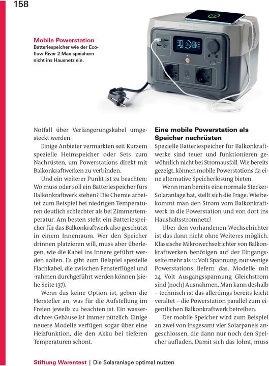Produktbild Balkonkraftwerke (Deutsch, Stiftung Warentest, 2024)