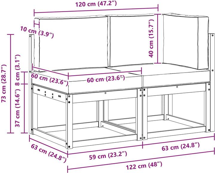 Actual product image vidaXL Gartenmöbel