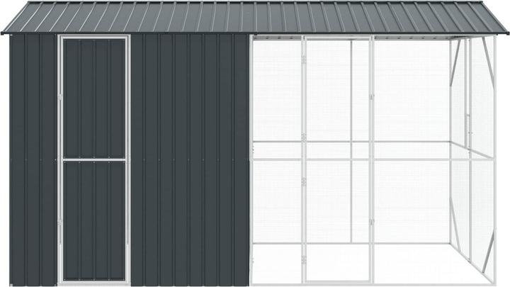 Immagine prodotto vidaXL Voliera con estensione antracite 210x442x247 cm acciaio