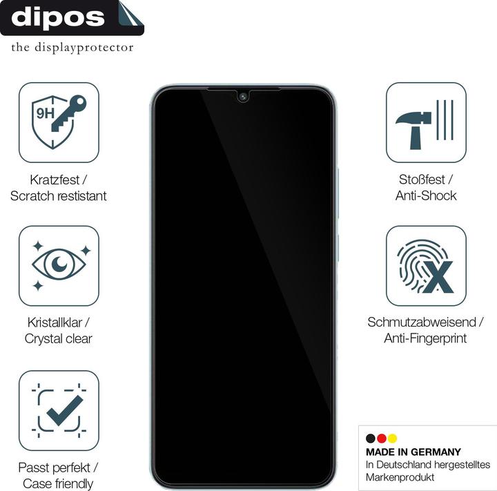 Produktbild Dipos Displayschutz Anti-Shock (2 Stück, Xiaomi Poco C51)