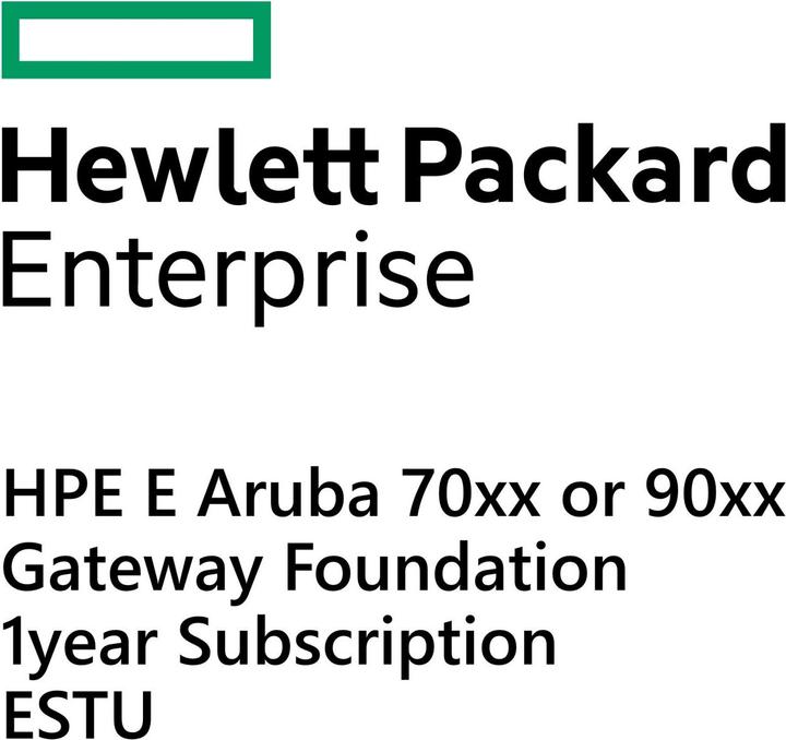 Produktbild HPE E Aruba 70xx or 90xx Gateway Foundation 1yr Subscription E-STU (1 Gerät, 12 Monate)