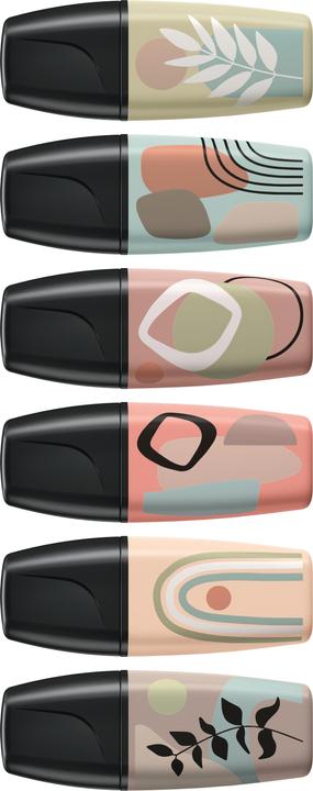 Image du produit STABILO Boss Mini Naturevibes 6er Etui (Terre d'ombre, Vert terre, Sienne, Boue verte, gris chaud, Beige, 5 mm, 6 x)
