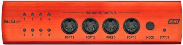 Actual product image ESI M4U eX USB 3.0 MIDI interface with MIDI cable (USB)