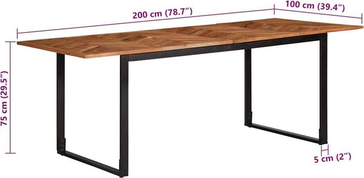Produktbild vidaXL Esstisch (200 x 100 x 75 cm)