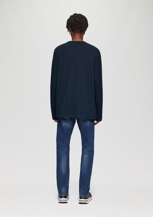 Actual product image S.Oliver T-Shirt Longsleeve mit Rippstruktur und Logostickerei (M)