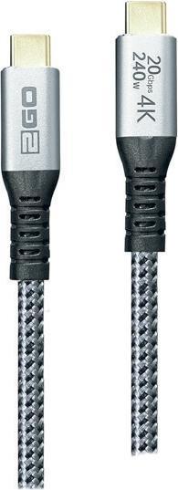 Productafbeelding 2GO USB C — USB C (2 m, USB 3.2 Gen 2x2, 240 W)