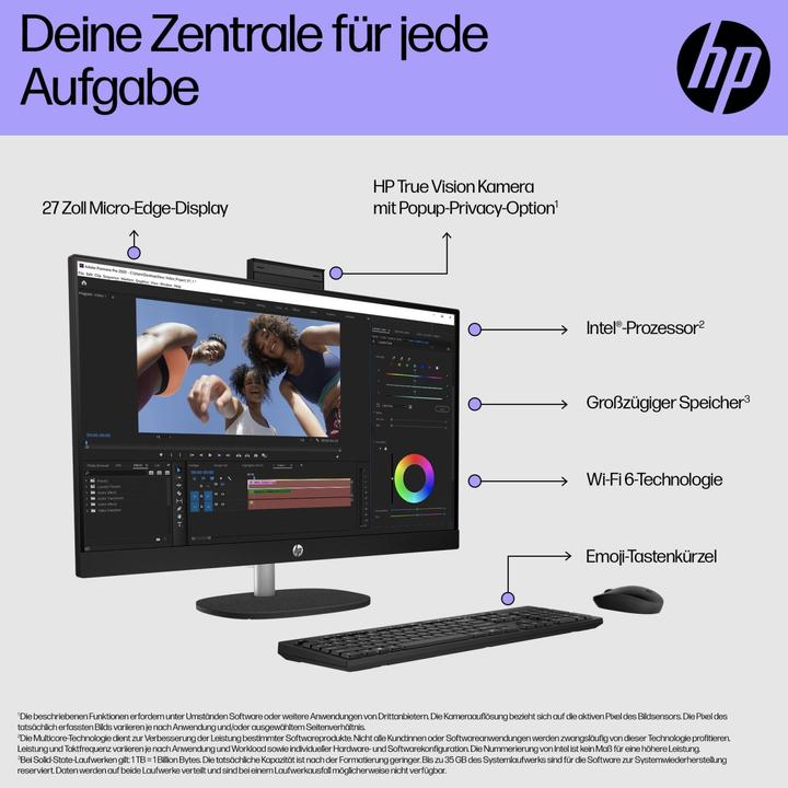 Produktbild HP AIO 27-cr0106ng (Intel Core i5-1335U, 16 GB, 512 GB, Intel Iris Graphics)